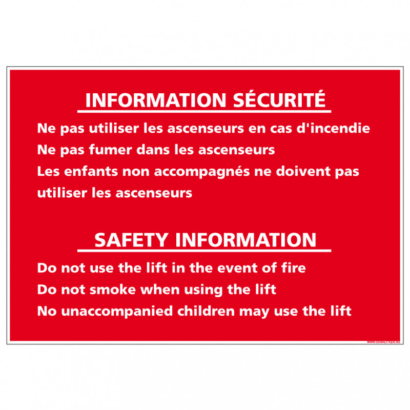 INFORMATION SECURITE ASCENSEURS (D0911)