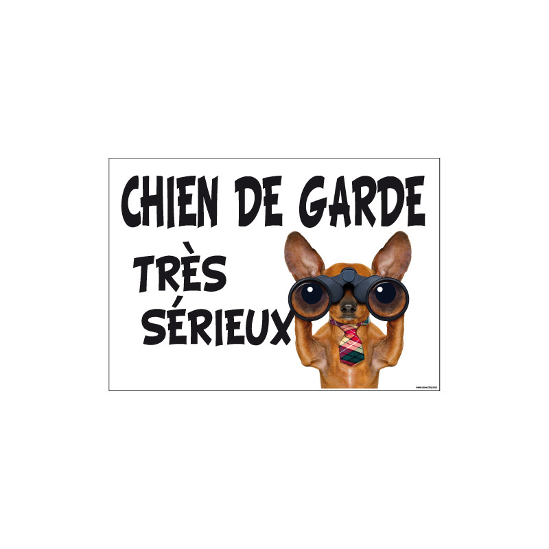 PANNEAU CHIEN DE GARDE TRES SERIEUX (H0281)