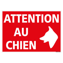 Panneau extérieur 'ATTENTION CHIENS EN LIBERTÉ NE PAS ENTRER