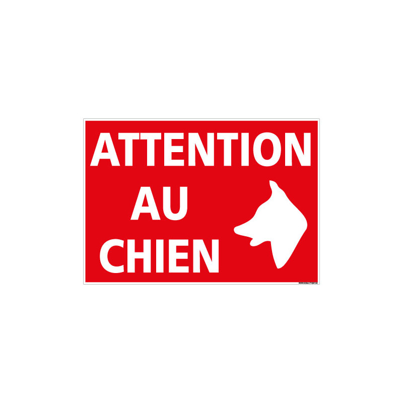 PANNEAU ATTENTION AU CHIEN (H0336)