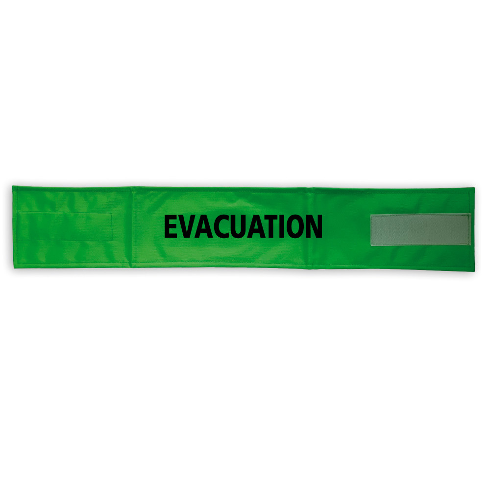 Brassard de signalisation vert Evacuation