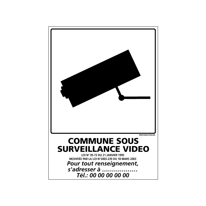 Panneau COMMUNE SOUS VIDEOPROTECTION (I0716)