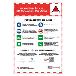 Panneau Securite des Ecoles, Colleges et Lycees (VIGIPIRATE9)