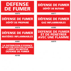 Panneau DEFENSE DE FUMER DANGER