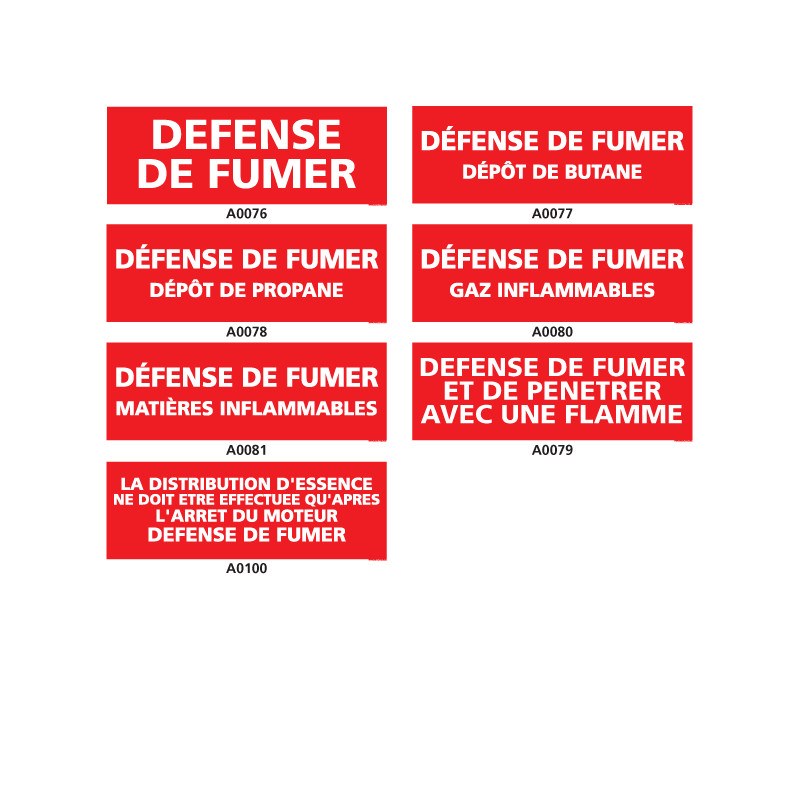 Panneau DEFENSE DE FUMER DANGER