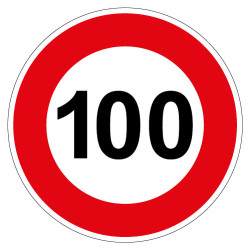 PANNEAU LIMITATION DE VITESSE 100KM/H (B14_100)