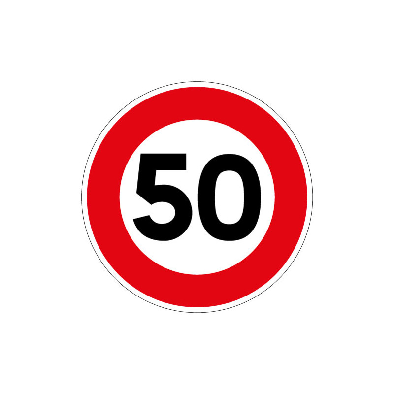 PANNEAU LIMITATION DE VITESSE 50KM/H (B14_50)