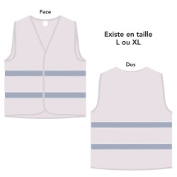 Gilet de sécurité blanc tailles