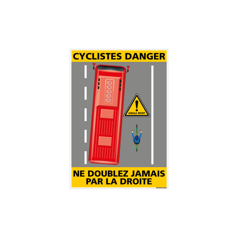 PANNEAU DANGER CYCLISTES (C1463)