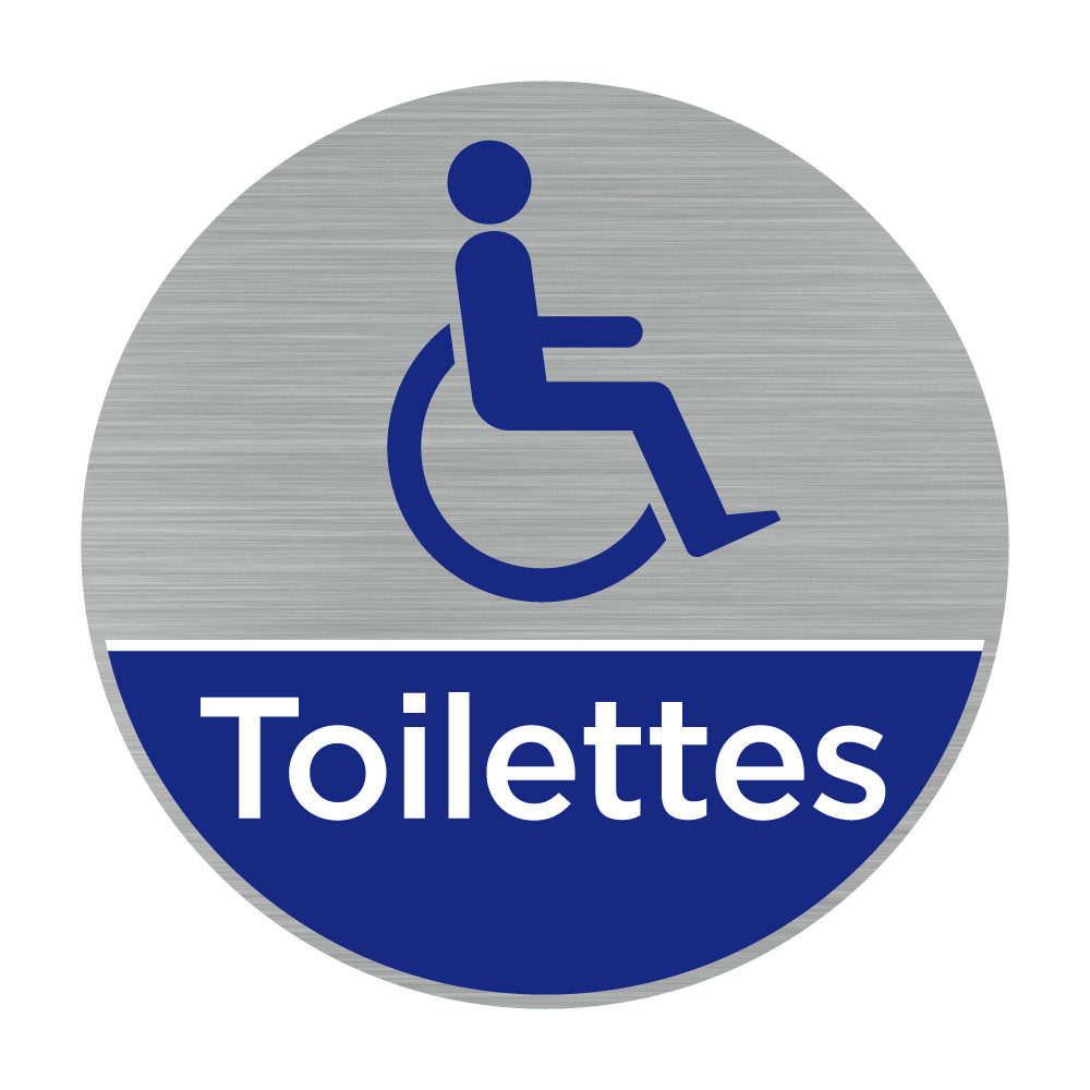 Sticker autocollant de signalisation ''toilettes handicapé