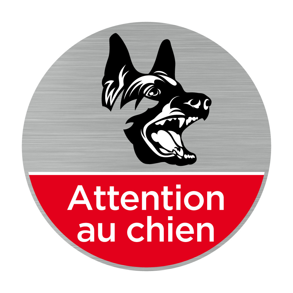 Plaque attention au chien