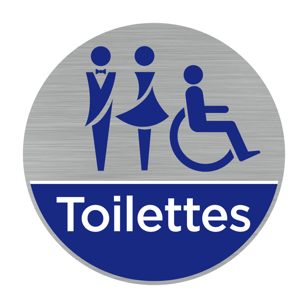 Plaque toilettes mixtes handicapés