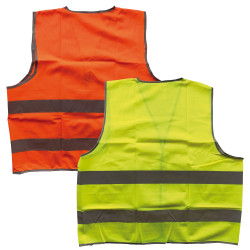 Gilet de signalisation petit prix jaune ou orange dos