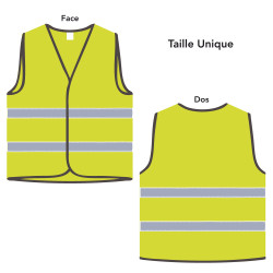 Gilet de signalisation petit prix jaune taille