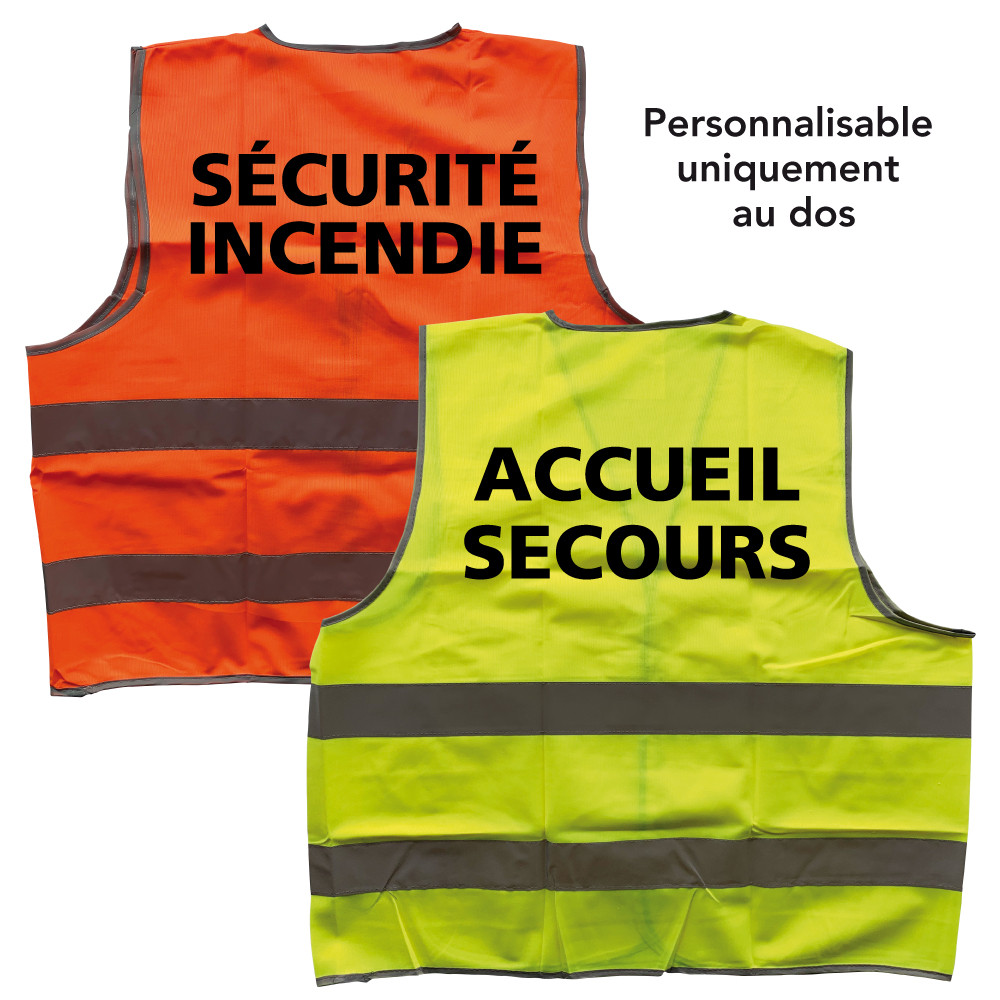 Gilet de sécurité jaune personnalisé