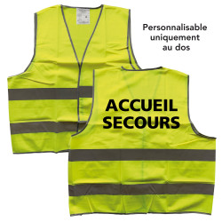 Gilet de signalisation personnalisable petit prix jaune