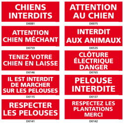 Panneau d'INTERDICTION (chien, pelouse)