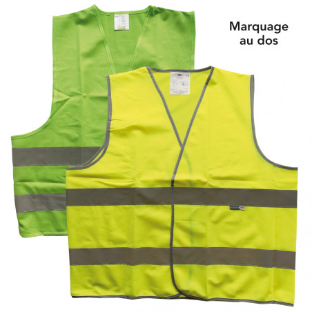 Lot gilets GUIDE-FILE et SERRE-FILE - Jaune ou vert fluo - Évacuation