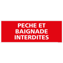 PANNEAU PECHE ET BAIGNADE INTERDITES (D0134)