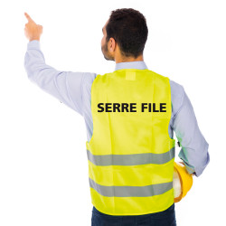 gilet de signalisation serre file jaune identification personnel