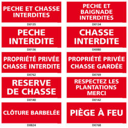 Panneau réserve de pêche - Panneau sécurité - Signalétique extérieure