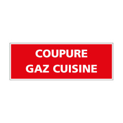 PANNEAU DE PREVENTION COUPURE GAZ CUISINE (REF K0360)