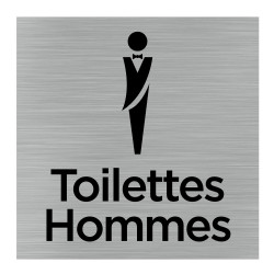 Plaque de porte carrée toilettes hommes