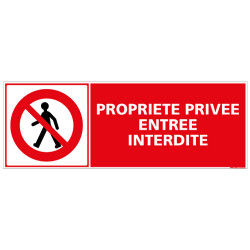 Panneau PROPRIETE PRIVEE ENTREE INTERDITE (D0293)