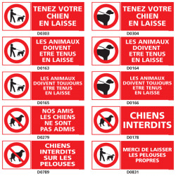 Panneau d'INTERDICTION Chien