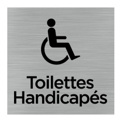 Plaque de porte carrée toilettes handicapés