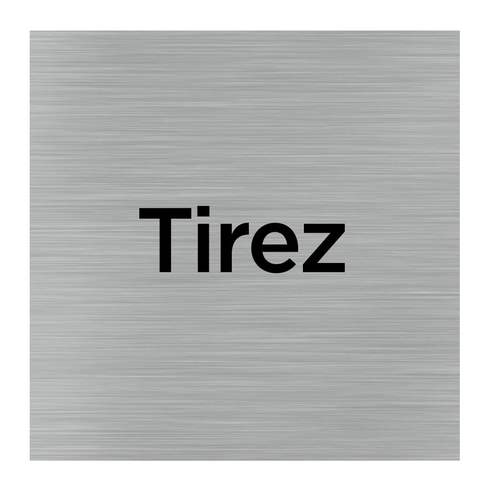 Plaque de porte carrée tirez