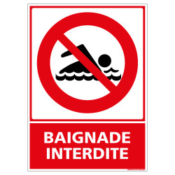 PANNEAU BAIGNADE INTERDIT (D0342)