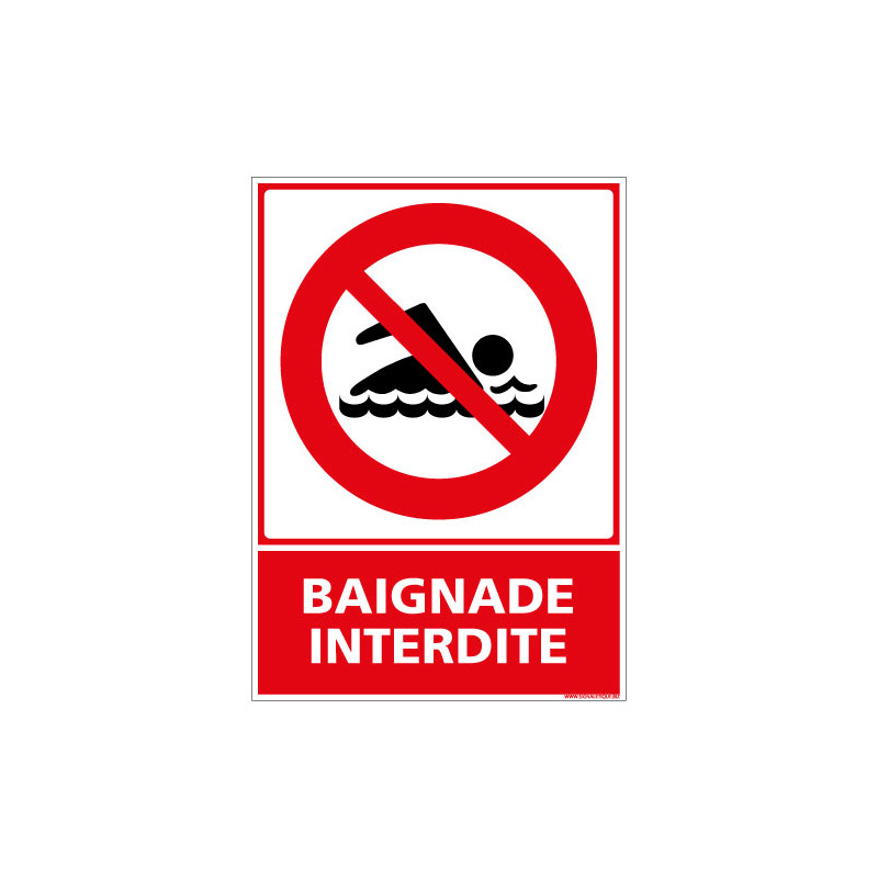 PANNEAU BAIGNADE INTERDIT (D0342)