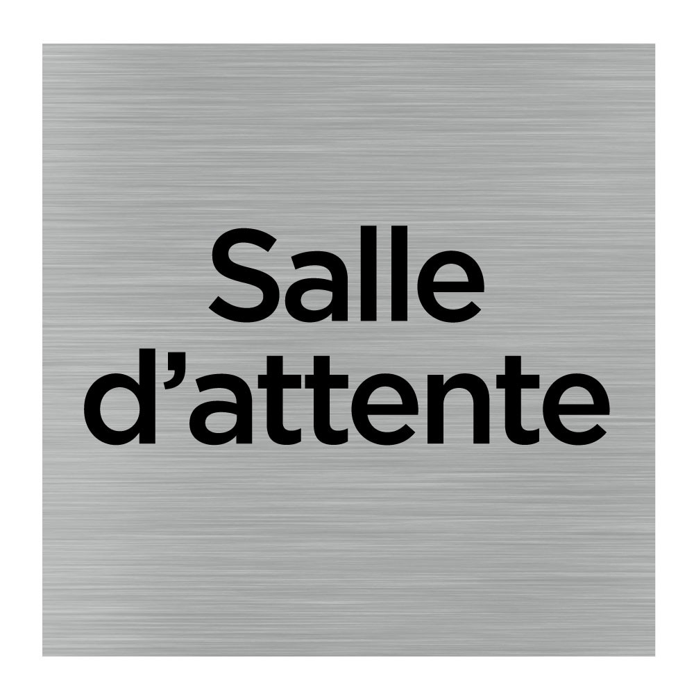 Plaque de porte carrée salle d'attente