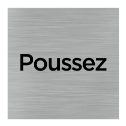 Plaque de porte carrée poussez