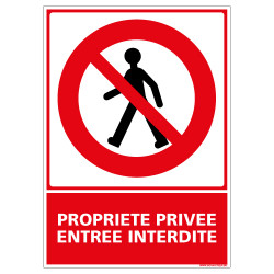 Panneau PROPRIETE PRIVEE ENTREE INTERDITE (D0462)