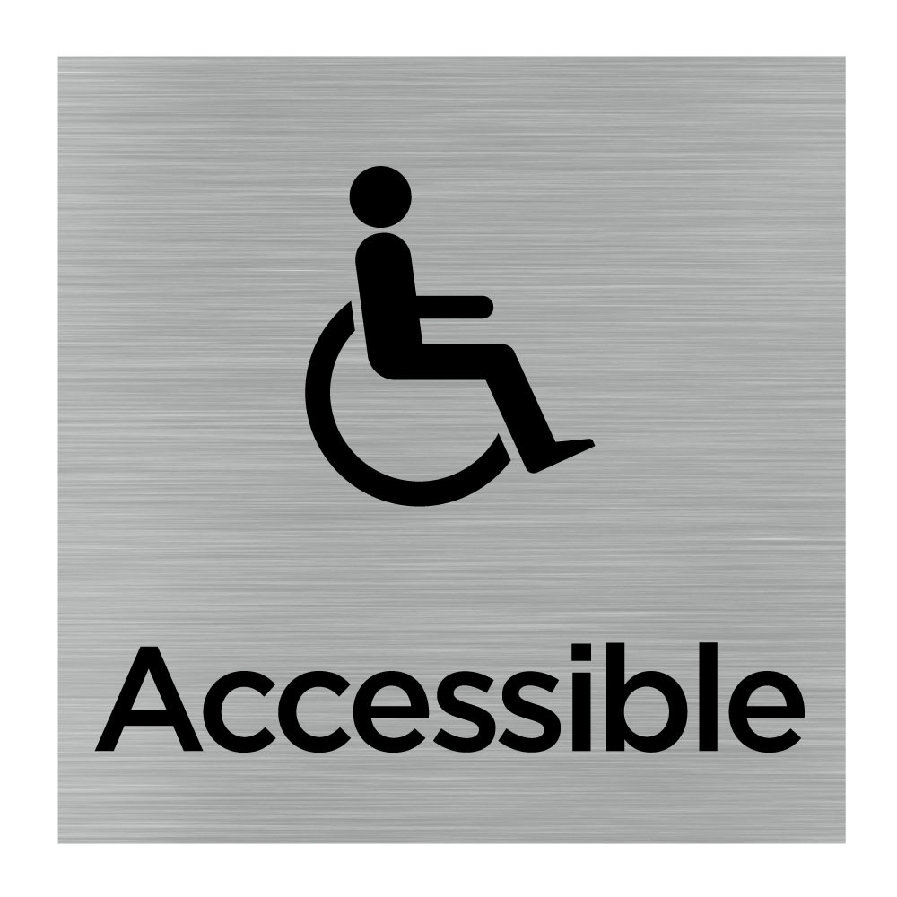 Plaque de porte carrée accessibilité handicap