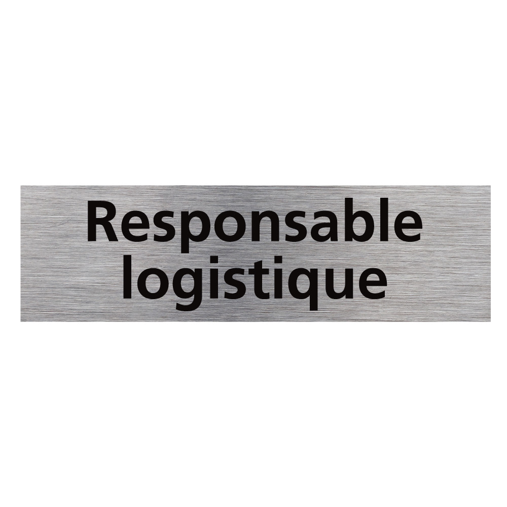 Plaque de porte rectangulaire responsable logistique