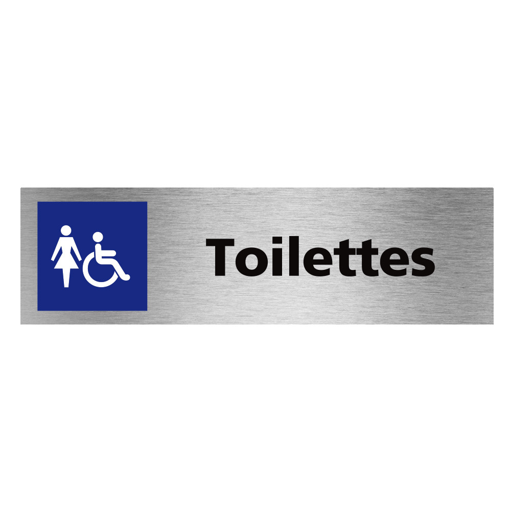 Plaque de porte rectangulaire toilettes femme PMR