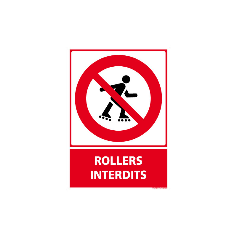 PANNEAU INTERDICTION ROLLERS INTERDITS (D0670)