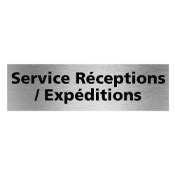Plaque de porte rectangulaire service réceptions, expéditions
