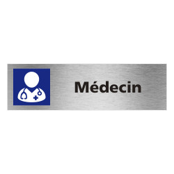 Plaque de porte rectangulaire médecin