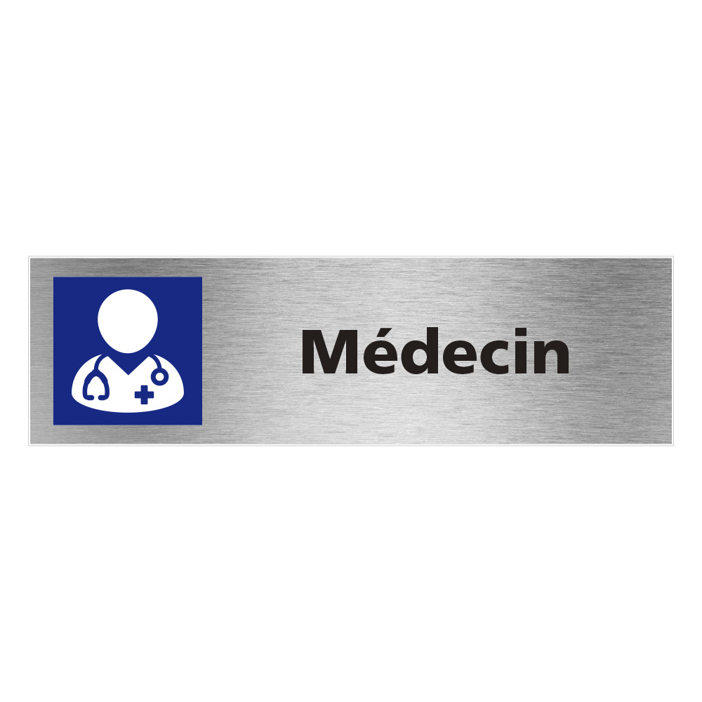 Pictogramme Medecin (Q0472). Signalisation Porte - 170 X 50 mm
