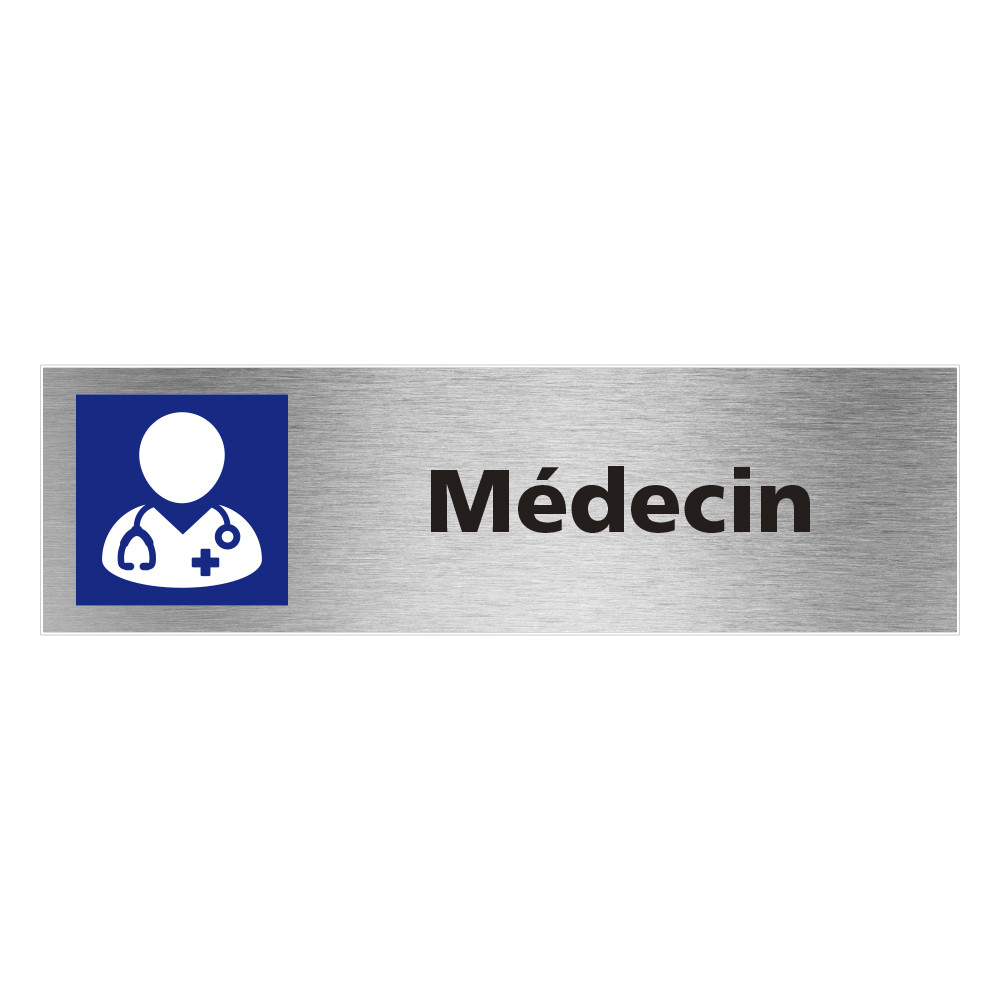 Plaque de porte rectangulaire médecin