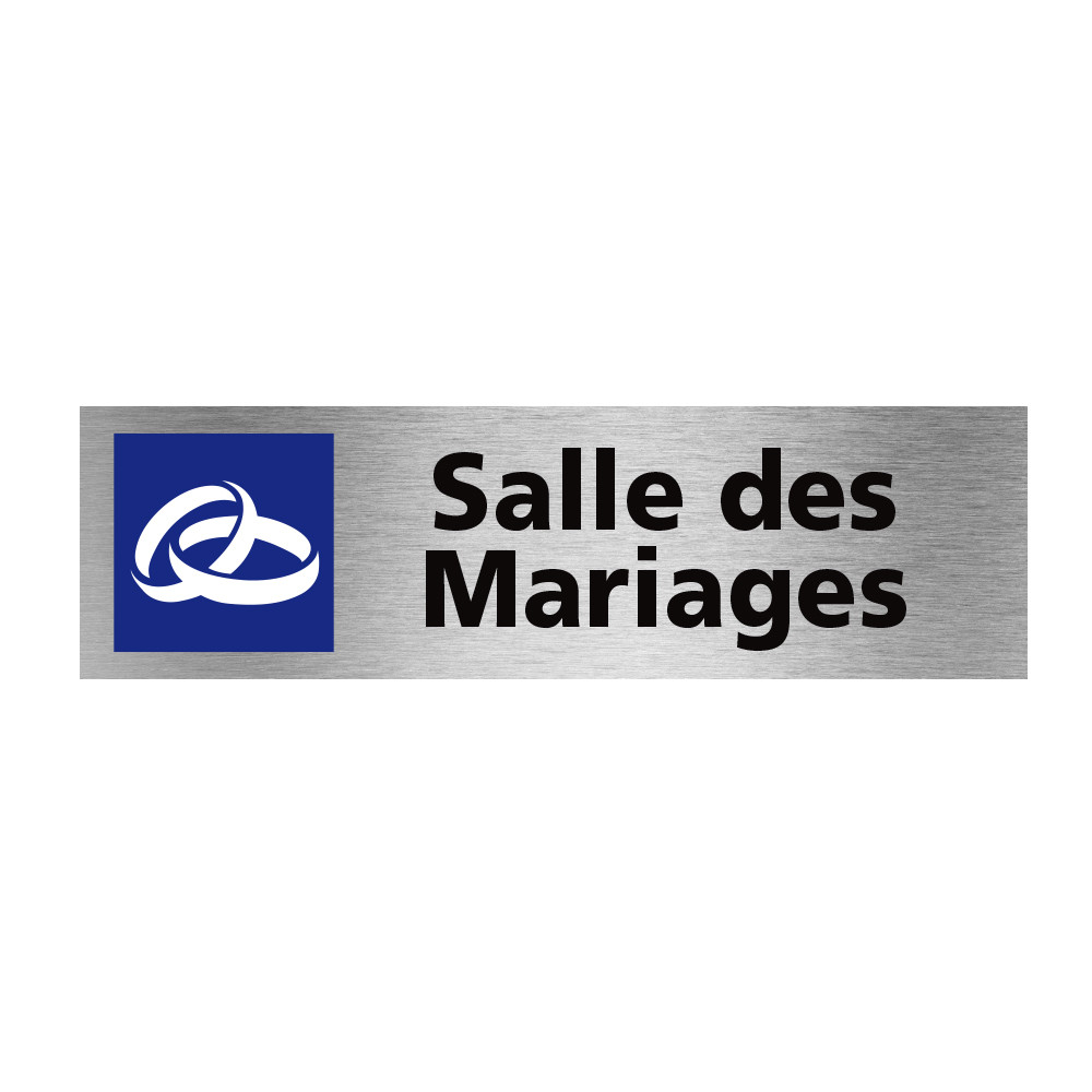 Plaque de porte rectangulaire salle des mariages