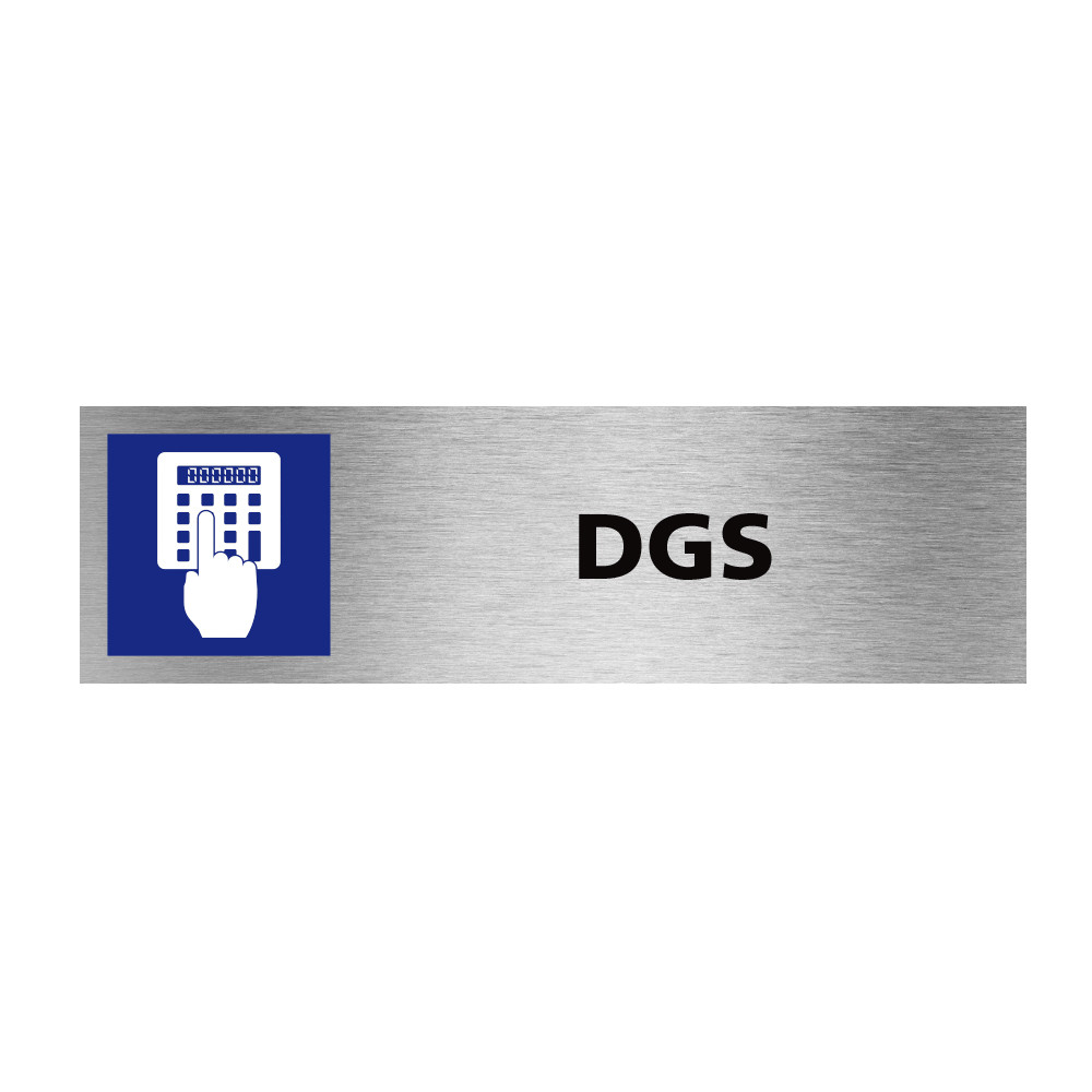 Plaque de porte rectangulaire DGS