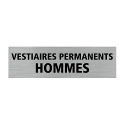 Plaque de porte rectangulaire vestiaires permanents hommes