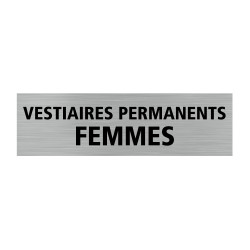 Plaque de porte rectangulaire vestiaires permanents femmes