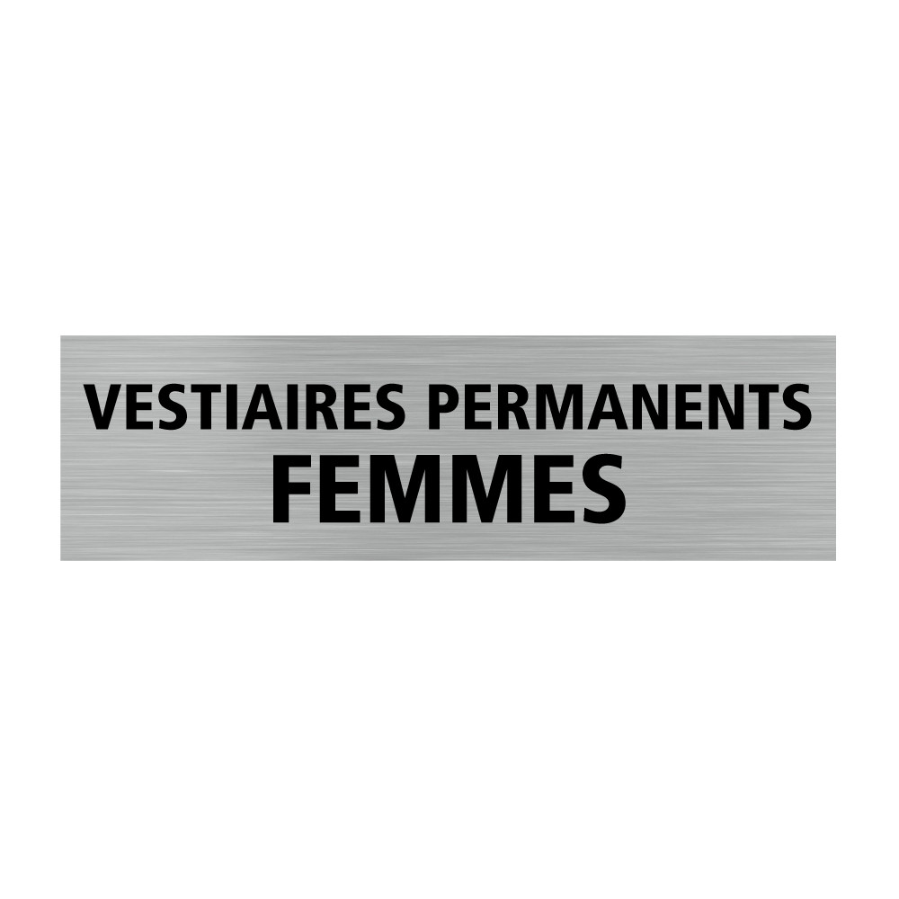 Plaque de porte rectangulaire vestiaires permanents femmes