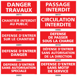 Panneau DANGER sur chantier